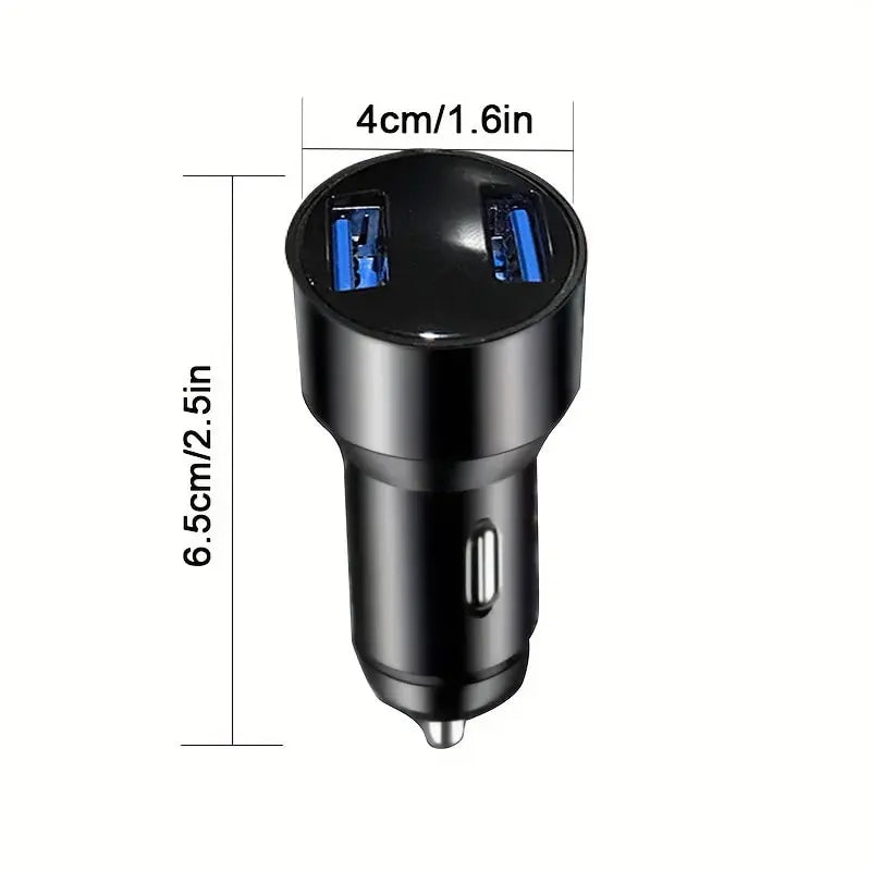 Fast Charging 15W Car Multi-function Wired Car Charger, Suitable for a Variety of Mobile Phone Models