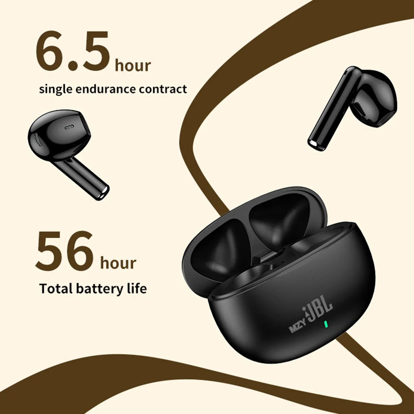 MZYJBL TWS Mini Wireless Earphones In-Ear HIFI Stereo Bluetooth