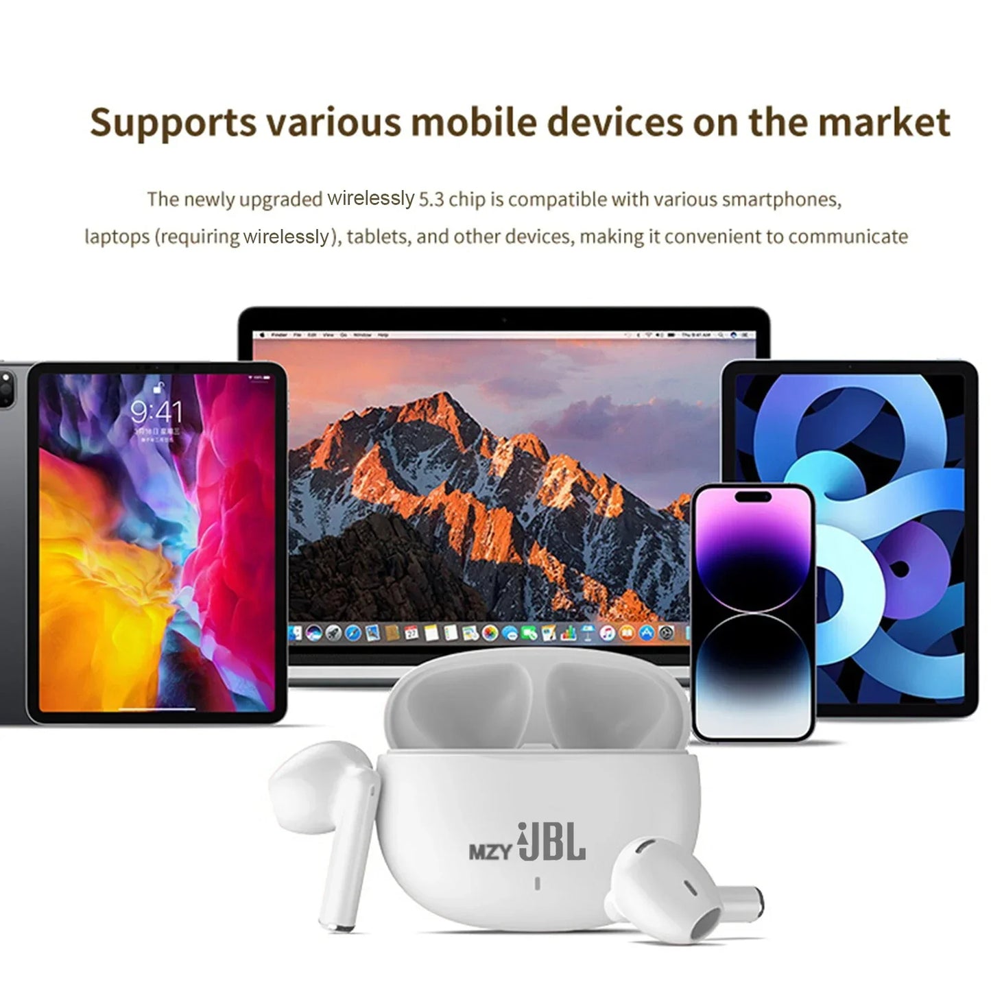 MZYJBL TWS Mini Wireless Earphones In-Ear HIFI Stereo Bluetooth