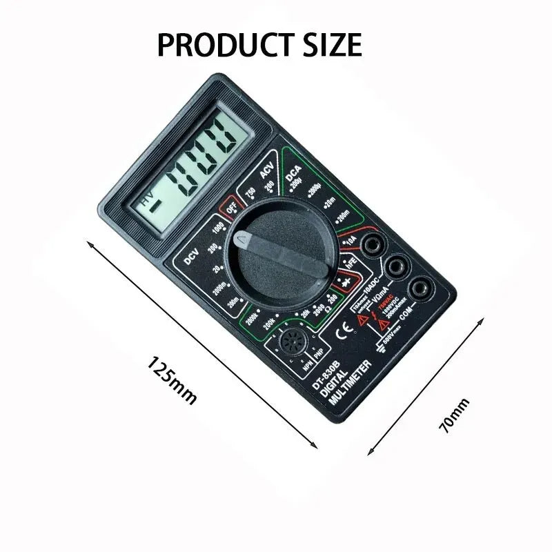 DT830B LCD Digital Multimeter Ammeter AC DC Voltmeter Mini Hand