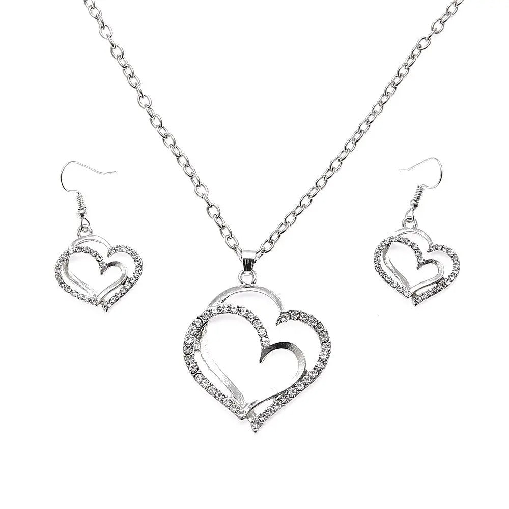 3 Pcs Set Heart Shaped Jewelry